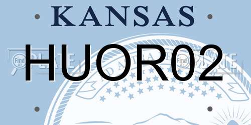 HUOR02 Kansas License Plate