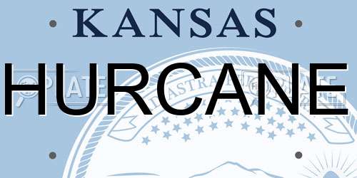 HURCANE Kansas License Plate