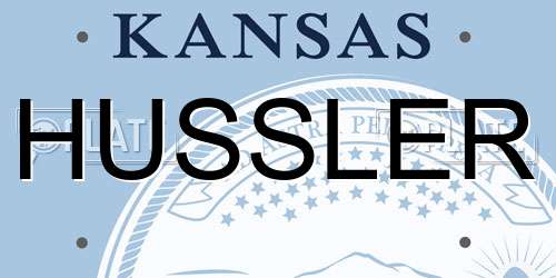 HUSSLER Kansas License Plate