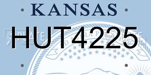 HUT4225 Kansas License Plate
