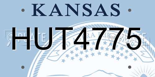HUT4775 Kansas License Plate
