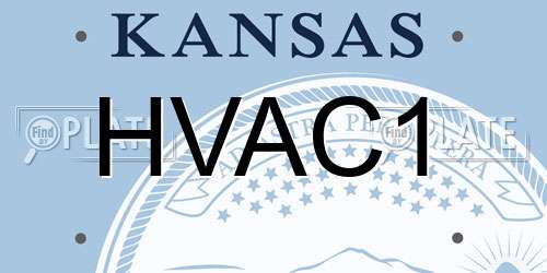HVAC1 Kansas License Plate