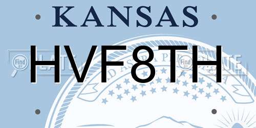 HVF8TH Kansas License Plate