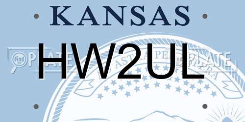 HW2UL Kansas License Plate