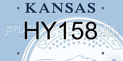 HY158 Kansas License Plate