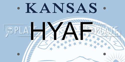 HYAF Kansas License Plate