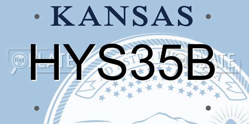 HYS35B Kansas License Plate