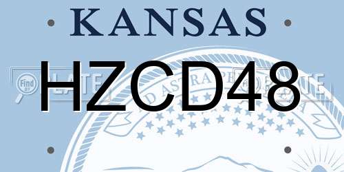 HZCD48 Kansas License Plate