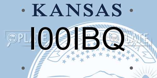 I00IBQ Kansas License Plate