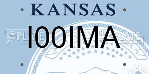 I00IMA Kansas License Plate