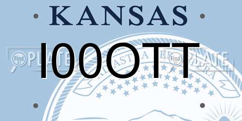 I00OTT Kansas License Plate