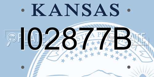 I02877B Kansas License Plate