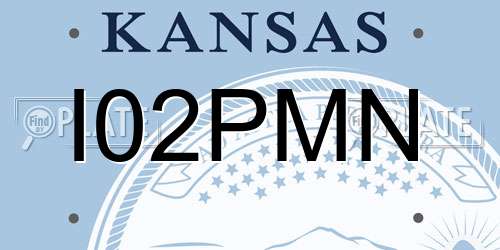 I02PMN Kansas License Plate