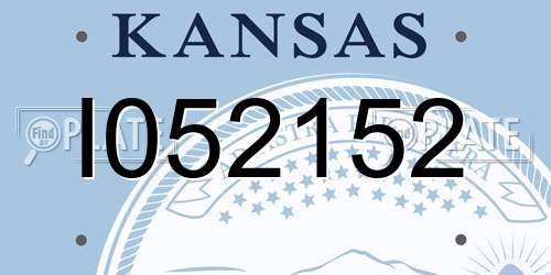 I052152 Kansas License Plate