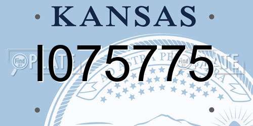 I075775 Kansas License Plate
