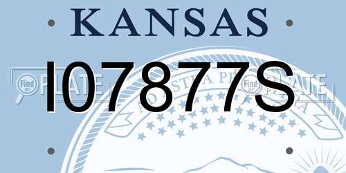 I07877S Kansas License Plate