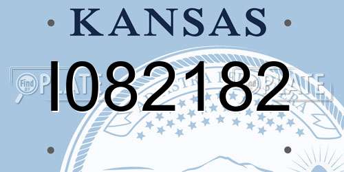 I082182 Kansas License Plate