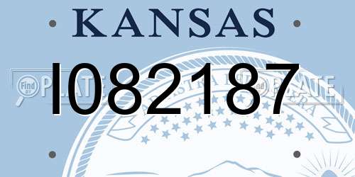 I082187 Kansas License Plate
