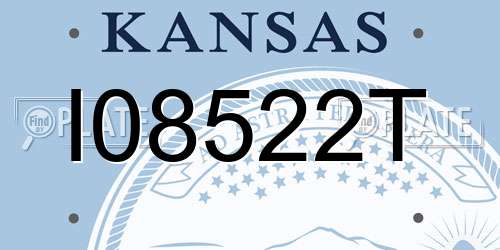 I08522T Kansas License Plate
