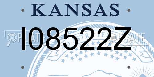 I08522Z Kansas License Plate