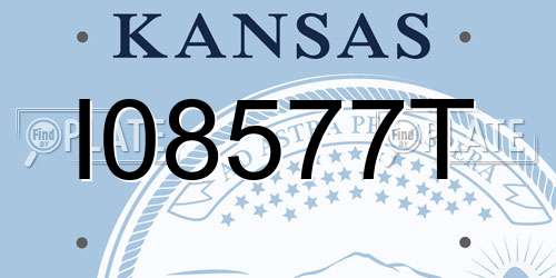 I08577T Kansas License Plate