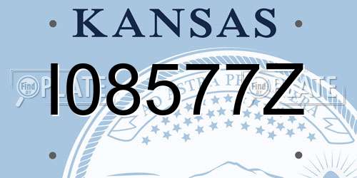 I08577Z Kansas License Plate