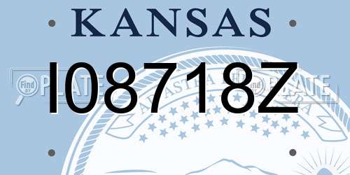 I08718Z Kansas License Plate