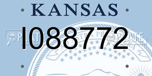 I088772 Kansas License Plate