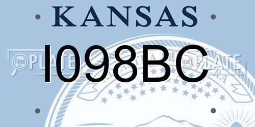 I098BC Kansas License Plate