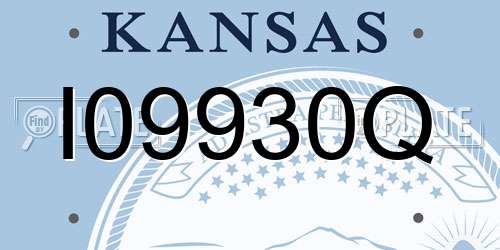 I09930Q Kansas License Plate