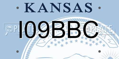 I09BBC Kansas License Plate