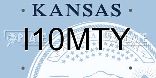 I10MTY Kansas License Plate