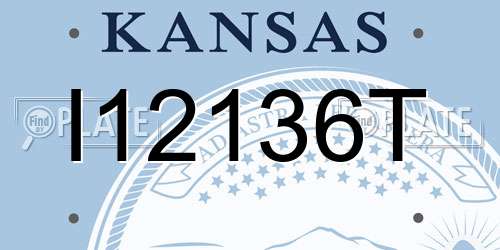 I12136T Kansas License Plate