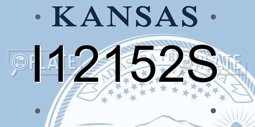 I12152S Kansas License Plate