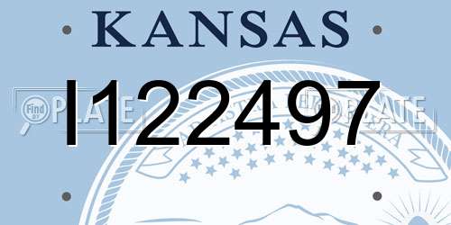I122497 Kansas License Plate