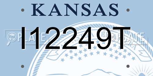I12249T Kansas License Plate
