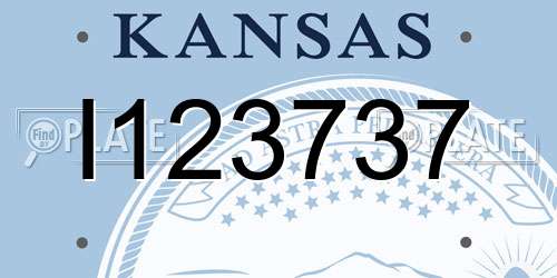 I123737 Kansas License Plate