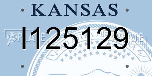 I125129 Kansas License Plate
