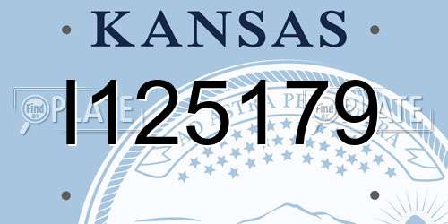 I125179 Kansas License Plate