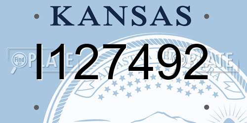 I127492 Kansas License Plate