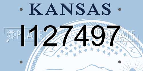 I127497 Kansas License Plate