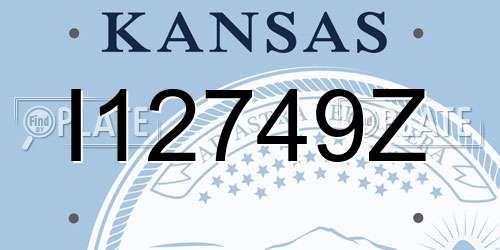 I12749Z Kansas License Plate
