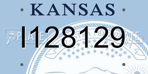 I128129 Kansas License Plate
