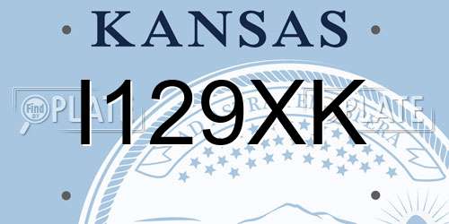 I129XK Kansas License Plate
