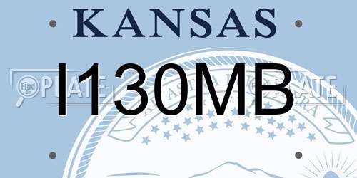 I130MB Kansas License Plate