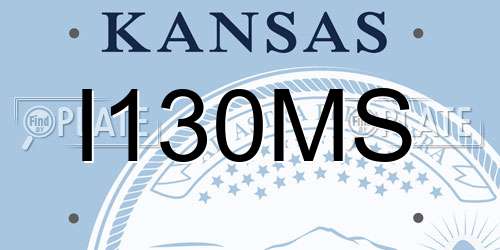 I130MS Kansas License Plate