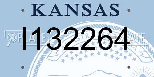 I132264 Kansas License Plate