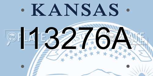 I13276A Kansas License Plate