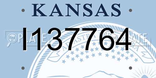 I137764 Kansas License Plate