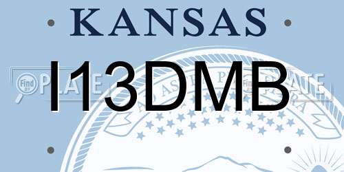 I13DMB Kansas License Plate
